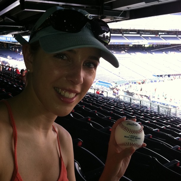Picture of me with my Major League ball